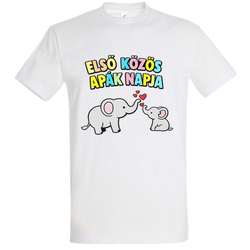 Első Közös Apák Napja – Aranyos Elefántos Apák Napi Póló