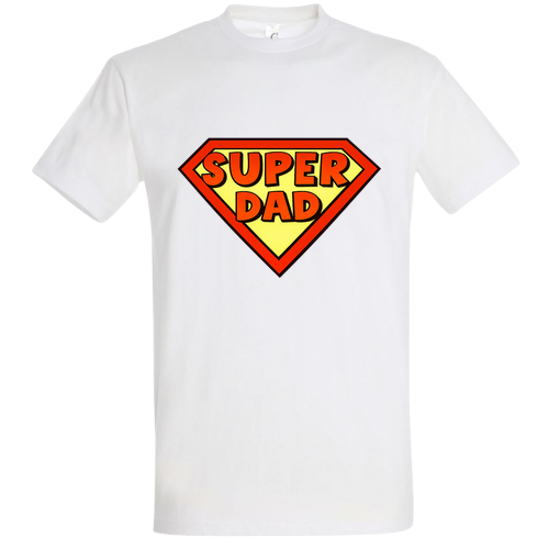 Tricou Super Dad – Design cu Scut Superman | Cadou de Ziua Tatălui
