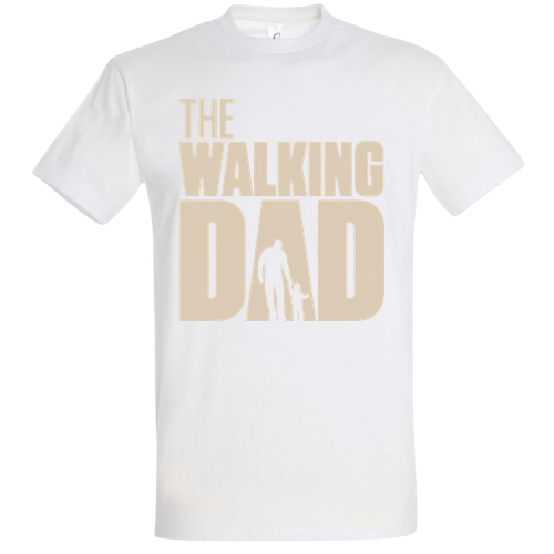Tricou The Walking Dad – Design Minimal Bej | Ziua Tatălui